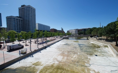 El llac del Parc Catalunya, buit